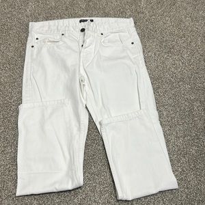 Mens white denim pants